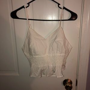 white crop top